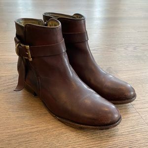 Frye Melissa Knotted Short Boot Brown 8.5